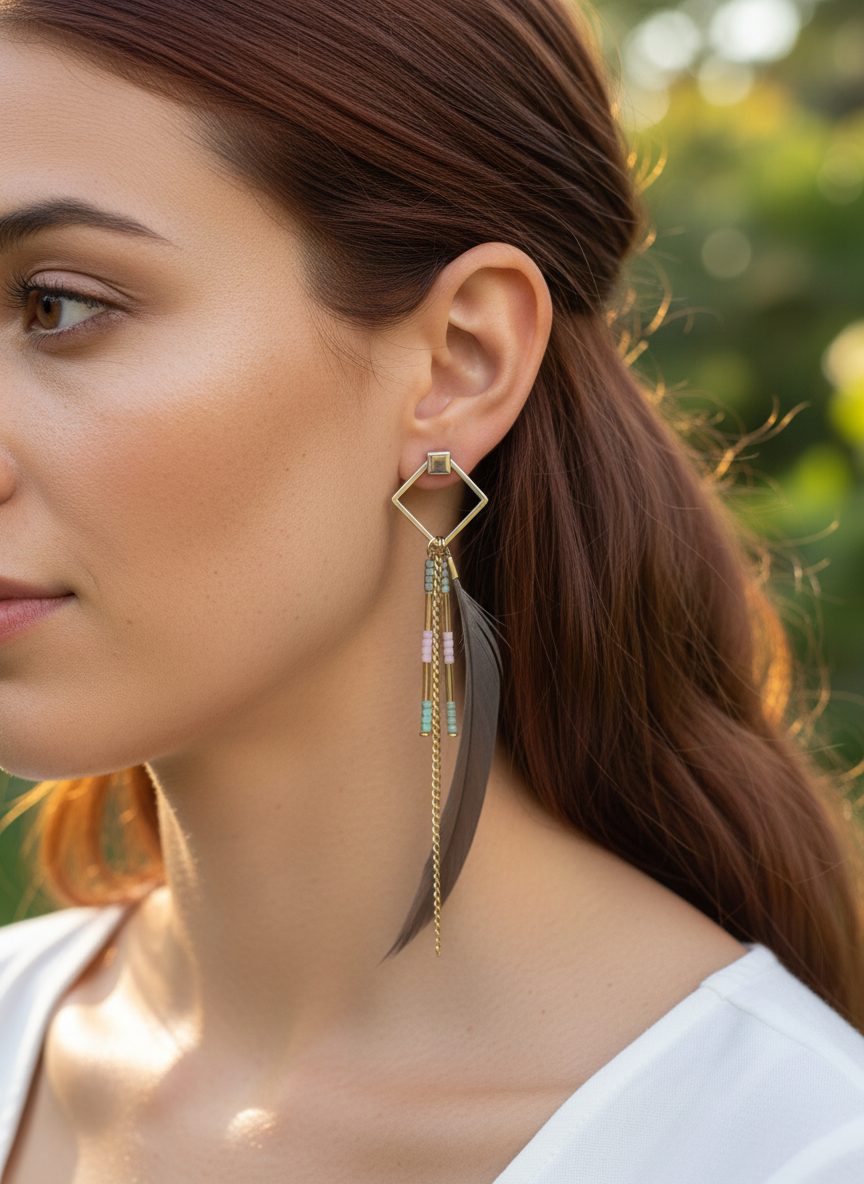 Ohrringe Freedom Feder - K-jewelry