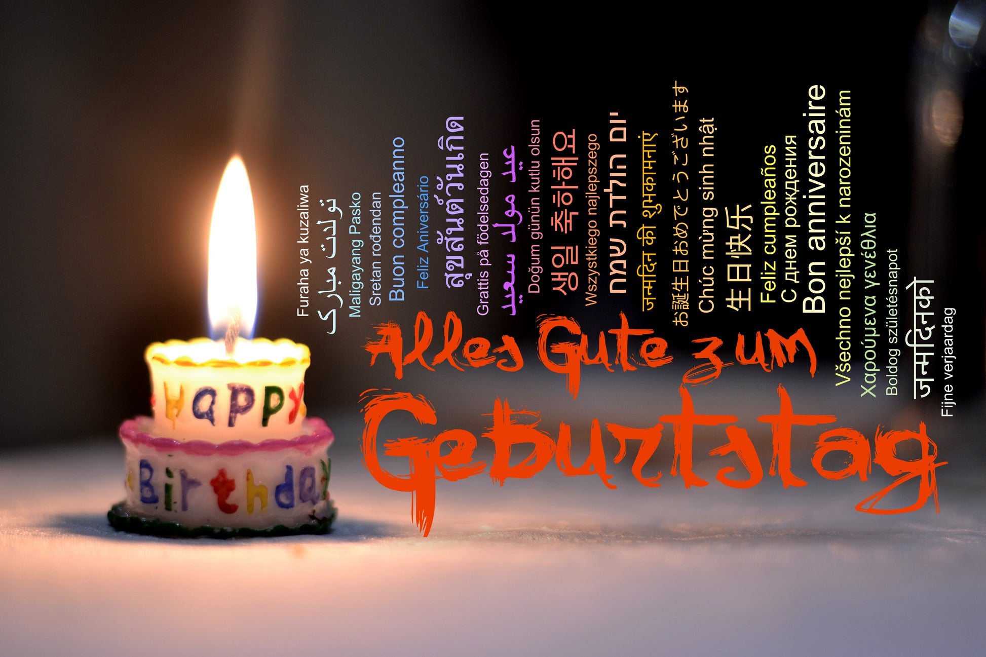 Postkarte "Happy Birthday", in 26 Sprachen - LILLYPARK